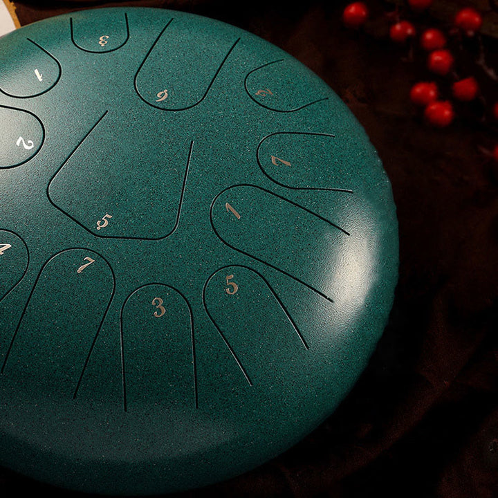 Buddha Stones Tambor de lengua de acero, sonido curativo, meditación, atención plena, kit de tambor de yoga, 11 notas, 8 pulgadas - image 11