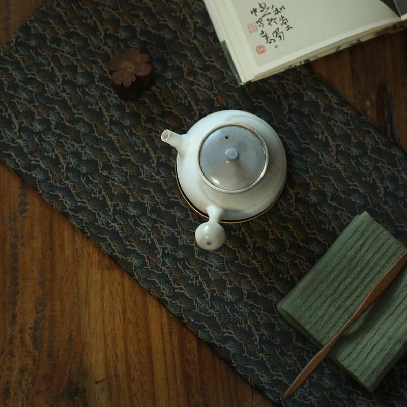 Posavasos para taza de té con diseño de brocado floral elegante