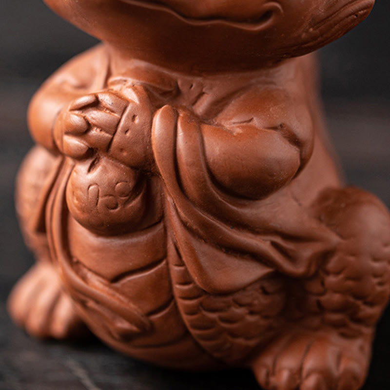 Buddha Stones, dragón de la suerte, riqueza, té, mascota, figura decorativa de arcilla púrpura, decoración - image 13
