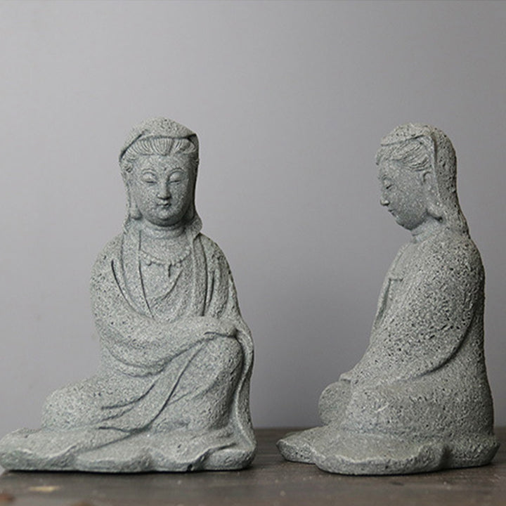 Buddha Stones Estatua de Avalokitesvara Bendición Decoración del hogar