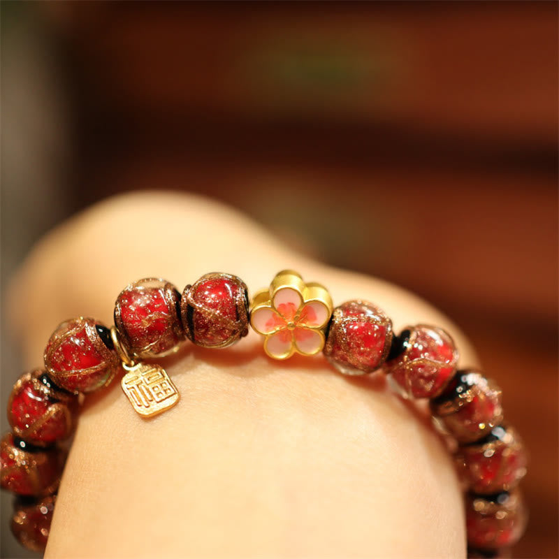 Pulsera de cuentas de la fortuna Thangka de la familia de las bestias que tragan oro tibetano, cinco dioses de la riqueza