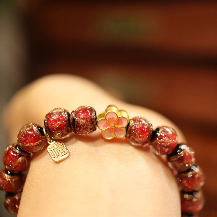 Pulsera de cuentas de la fortuna Thangka de la familia de las bestias que tragan oro tibetano, cinco dioses de la riqueza