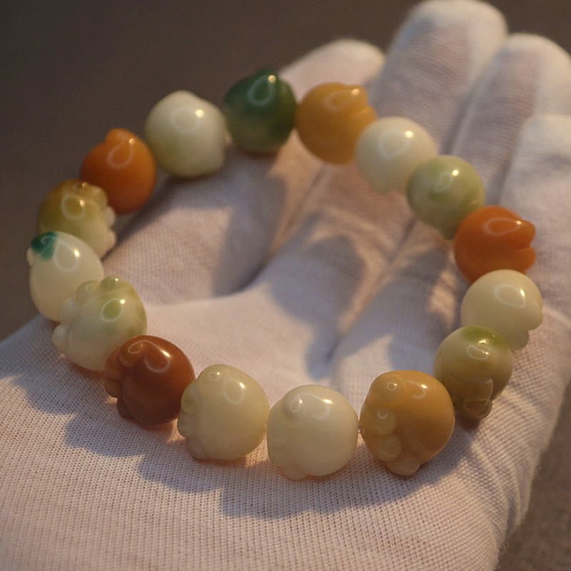 Pulsera de armonía tranquila con Buddha Stones , semillas Bodhi multicapa, linda pata de gato - image 14