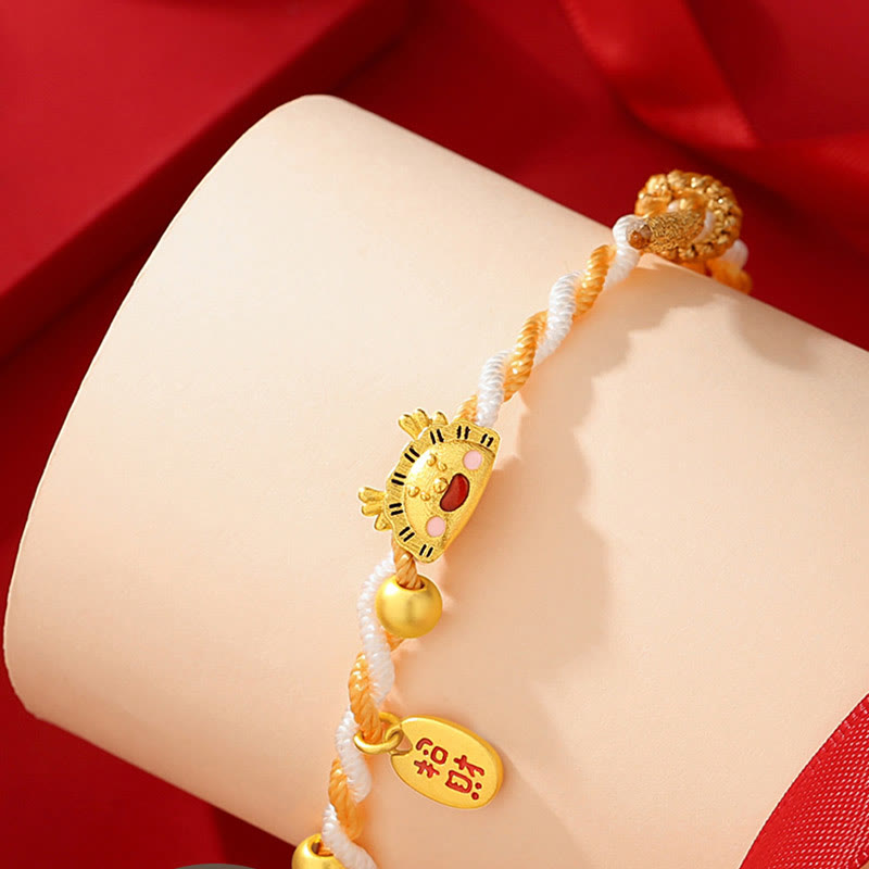 ❗❗❗Una oferta flash: pulsera trenzada con Buddha Stones de plata de ley 925 con diseño de bola de masa del año del dragón que atrae la suerte y la fortuna