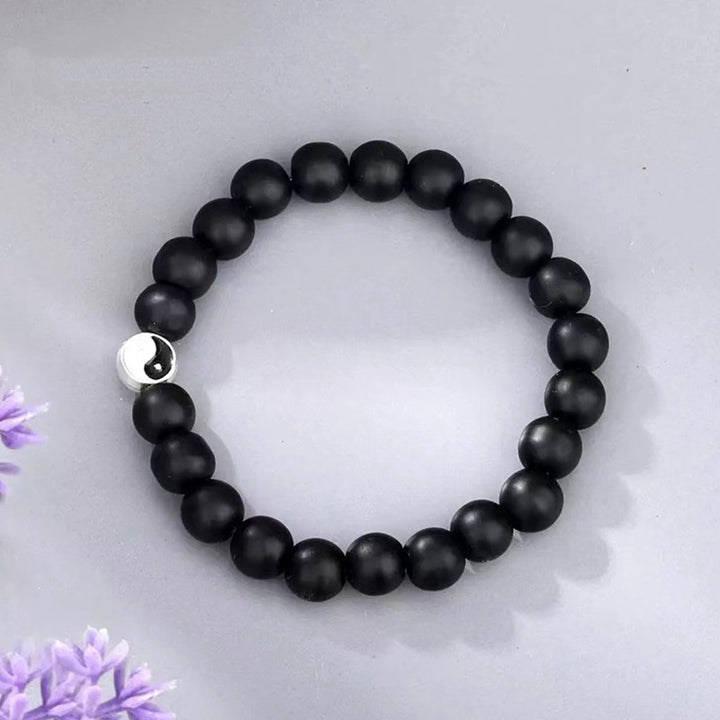 Buddha Stones, 3 uds., turquesa blanca Natural, cuentas de piedra esmerilada, pulsera de riqueza Yin Yang