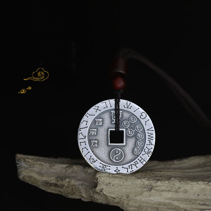 Colgante de collar de energía de equilibrio de estrella de moneda de cobre Bagua Yin Yang de Buddha Stones - image 6