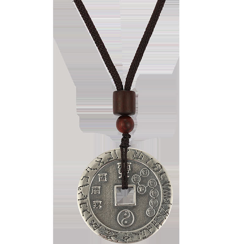 Colgante de collar de energía de equilibrio de estrella de moneda de cobre Bagua Yin Yang de Buddha Stones - image 13