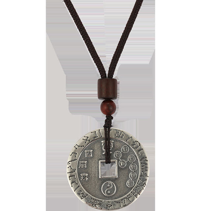 Colgante de collar de energía de equilibrio de estrella de moneda de cobre Bagua Yin Yang de Buddha Stones - image 13