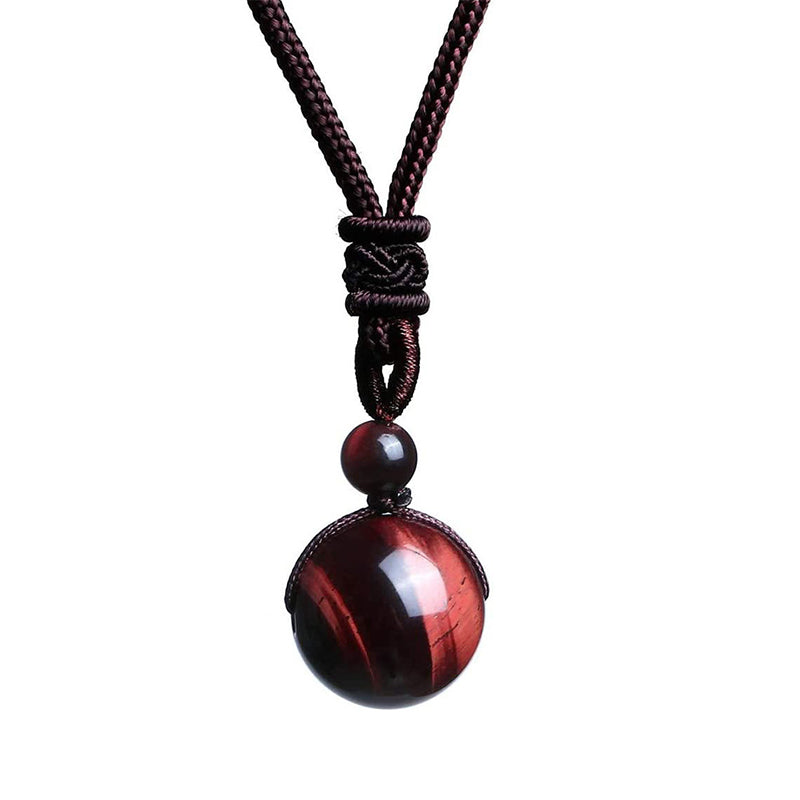 Collar de protección de ojos de tigre tibetano con Buddha Stones