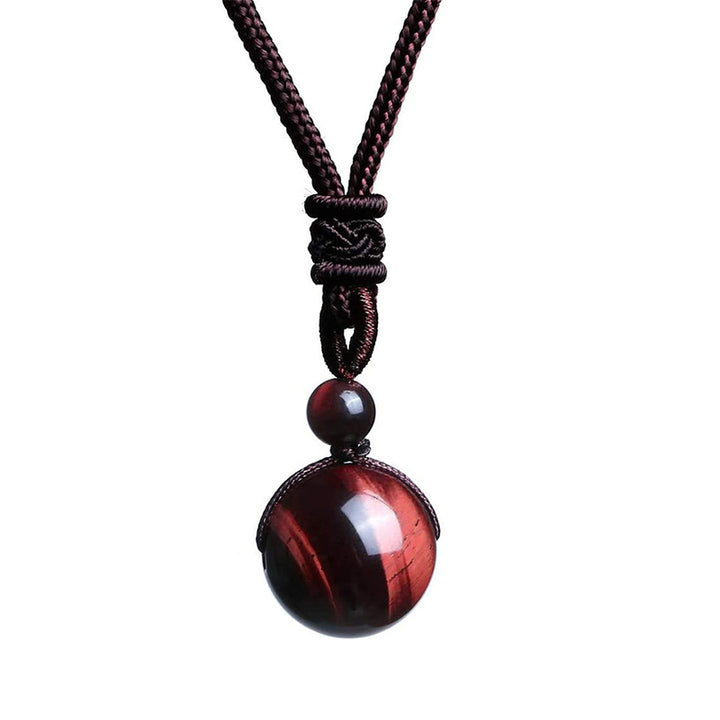 Collar de protección de ojos de tigre tibetano con Buddha Stones