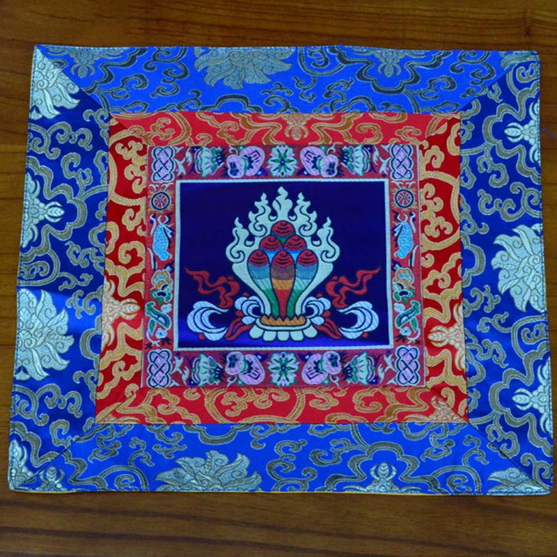 Oración Altar Mat Meditación Fuerza Nudo Sin Fin Vajra Man-Bcu Kalachakra Símbolos Auspiciosos