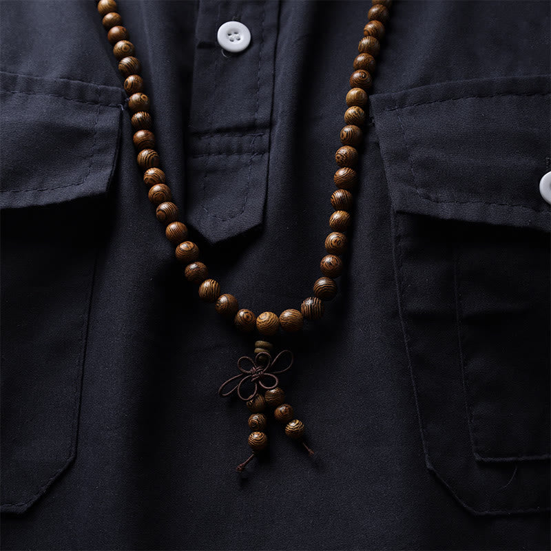 Pulsera de cuentas de Mala con Buddha Stones , 108, oración, meditación, sándalo, elástica - image 15
