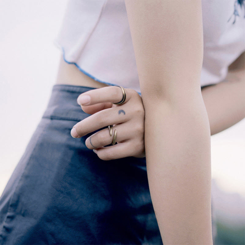 Anillo ajustable de cobre con diseño simple de Buddha Stones