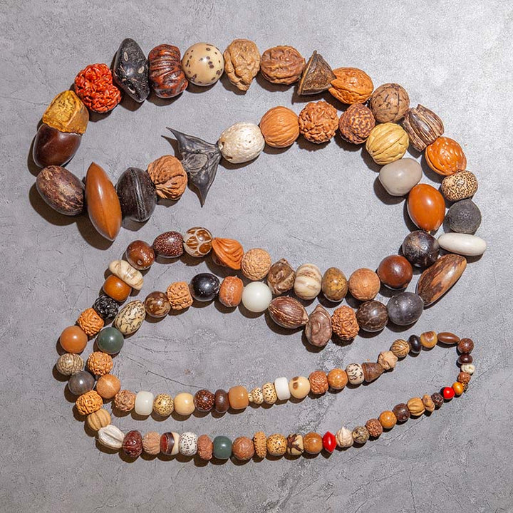 Buddha Stones 108 cuentas de Mala, semilla de Bodhi, pulsera de suerte y riqueza, Mala de muñeca