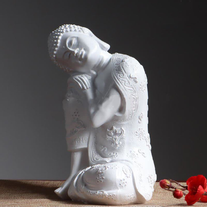 Decoración de estatua de resina de serenidad de Buda meditante tibetano - image 6