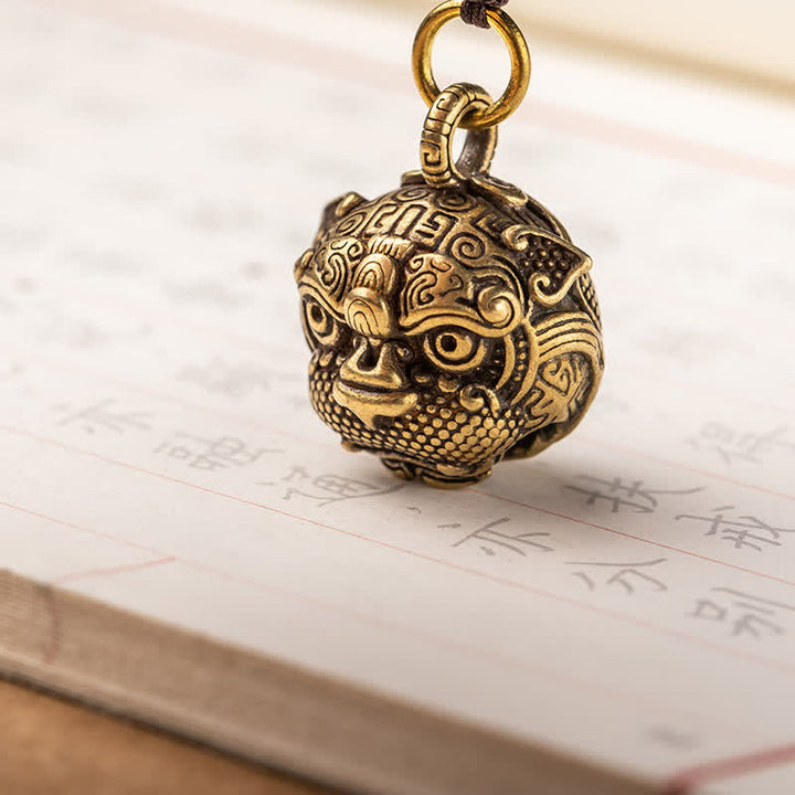 Llavero de cobre con Buddha Stones PiXiu Riqueza