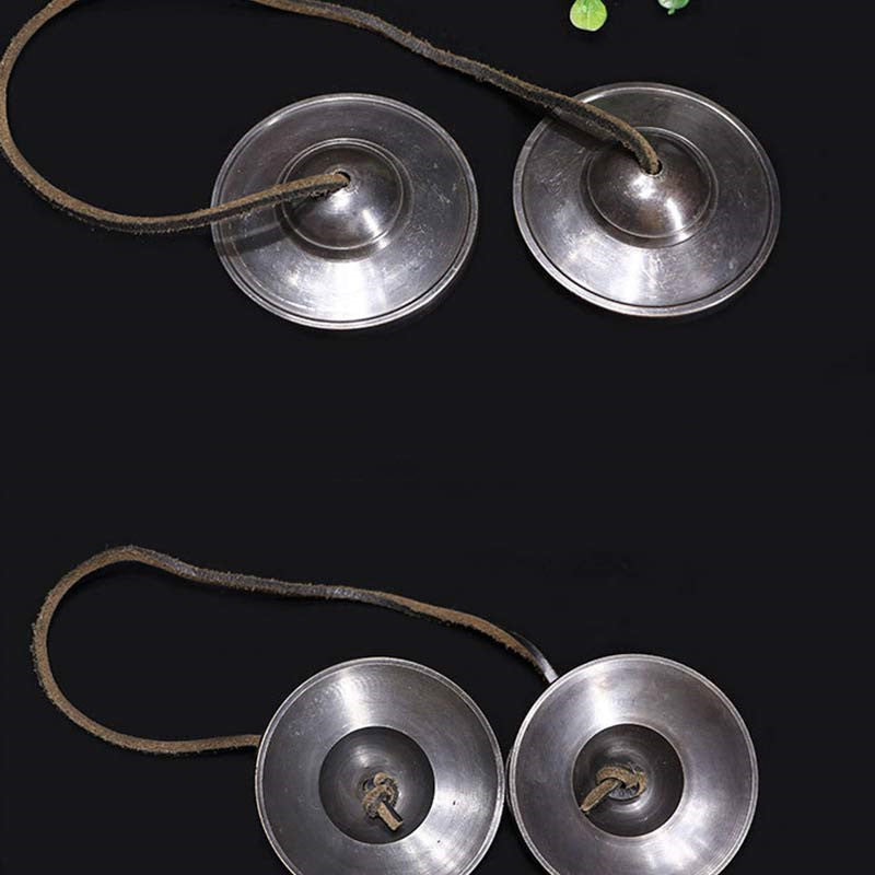 Campana tibetana Tingsha de cobre, decoración de la suerte con bolsa
