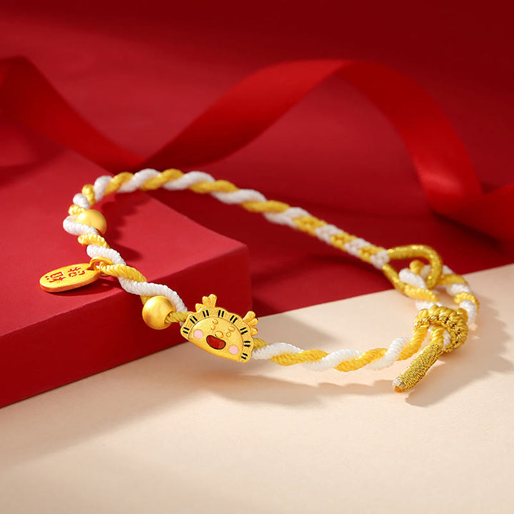 ❗❗❗Una oferta flash: pulsera trenzada con Buddha Stones de plata de ley 925 con diseño de bola de masa del año del dragón que atrae la suerte y la fortuna