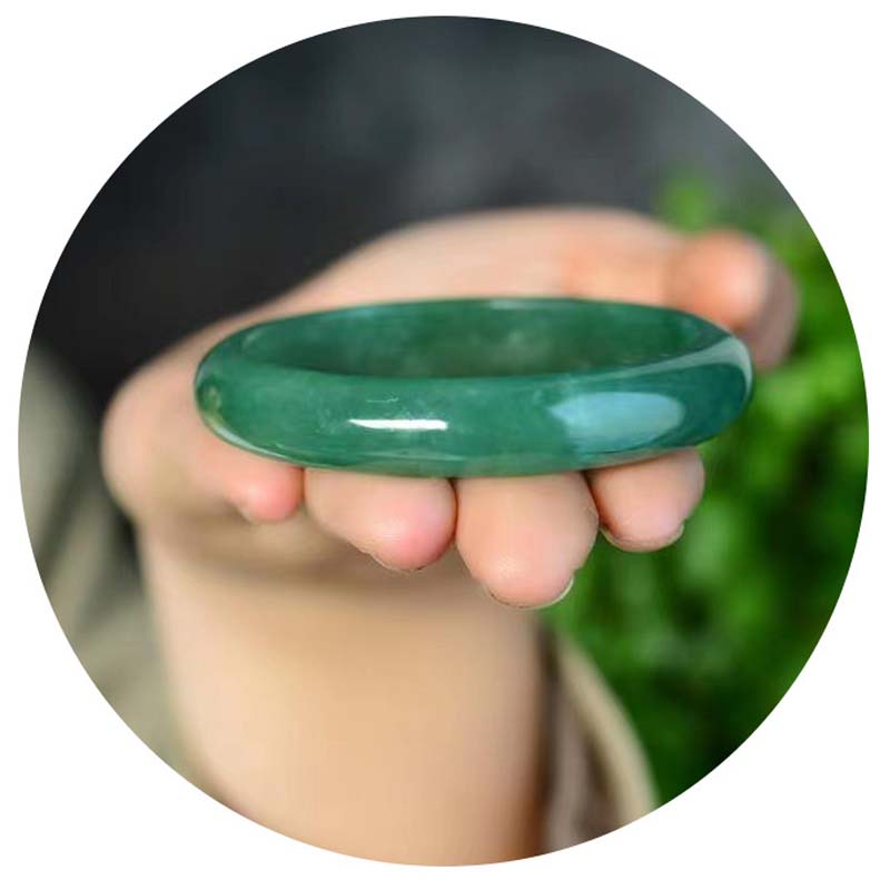 Brazalete de protección de abundancia curativa de jade con Buddha Stones