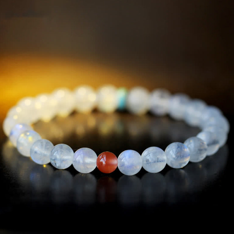 Pulsera Positiva Curativa Calma de Piedra Lunar