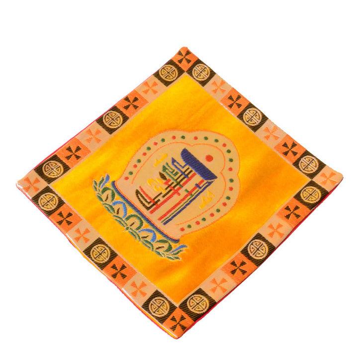 Estera de altar de oración Man-Bcu Kalachakra, estera de Jacquard para meditación curativa