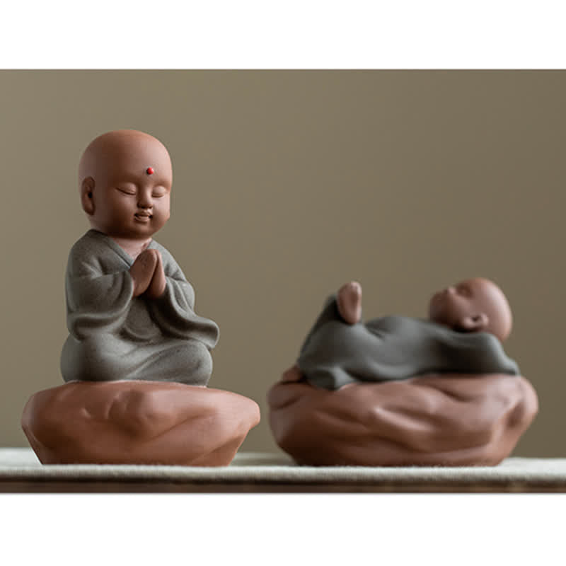 Decoraciones de cura calmante de flor de Buda de madera de melocotón negro