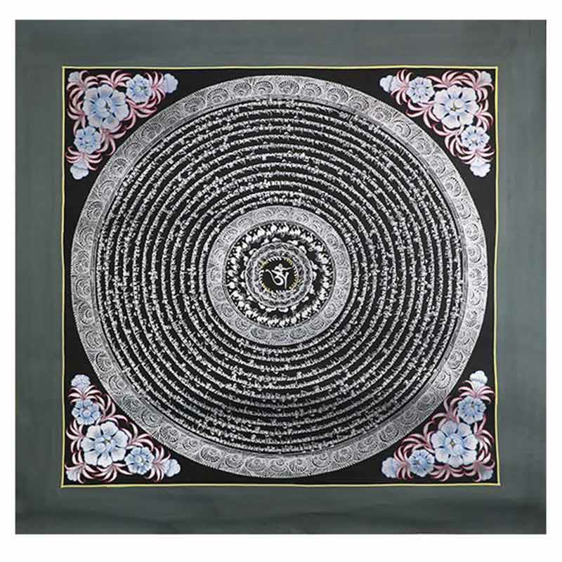 Caja ciega tibetana hecha a mano con pintura Thangka, bendición espiritual, patrón de Color aleatorio