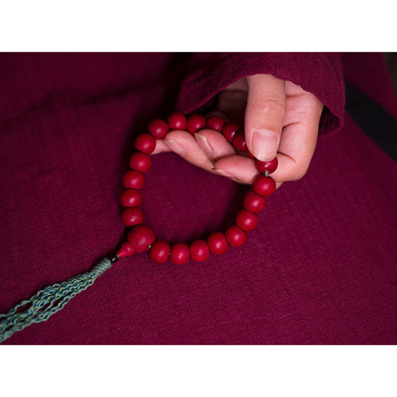 Buddha Stones Abelia Biflora Madera ahuyentando a los malos espíritus Muñeca Mala