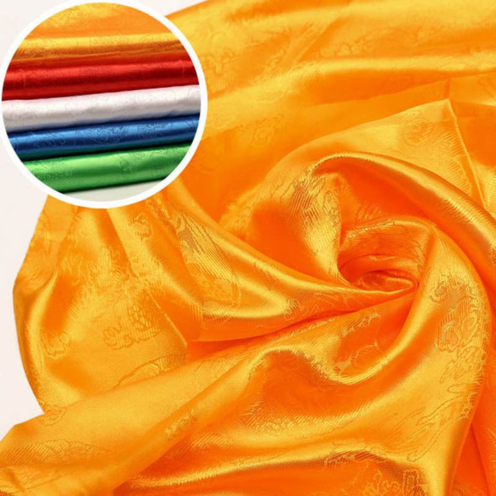 Bendición de la suerte tibetana, decoración Khata con patrón de dragón y Fénix en 5 colores