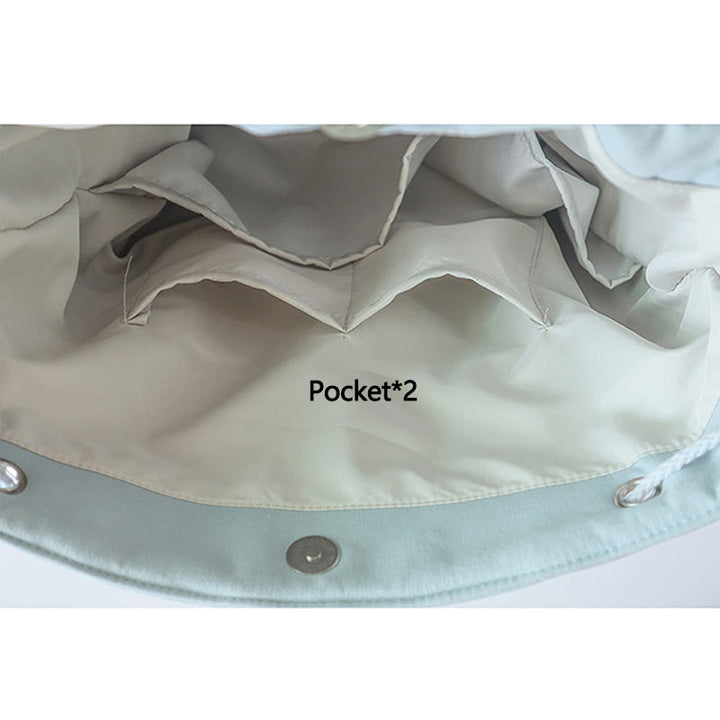 Mochila de lona de gran capacidad bordada hecha a mano con Buddha Stones
