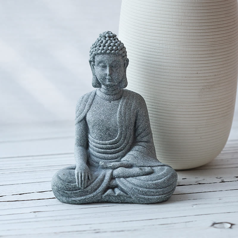 Paquete de regalo curativo de meditación tibetana con Buddha Stones