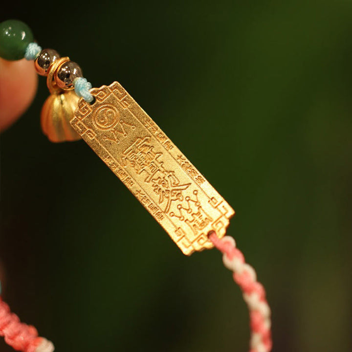 Pulsera trenzada con amuleto de la suerte, hecha a mano, en plata de ley 925 con Buddha Stones - image 4