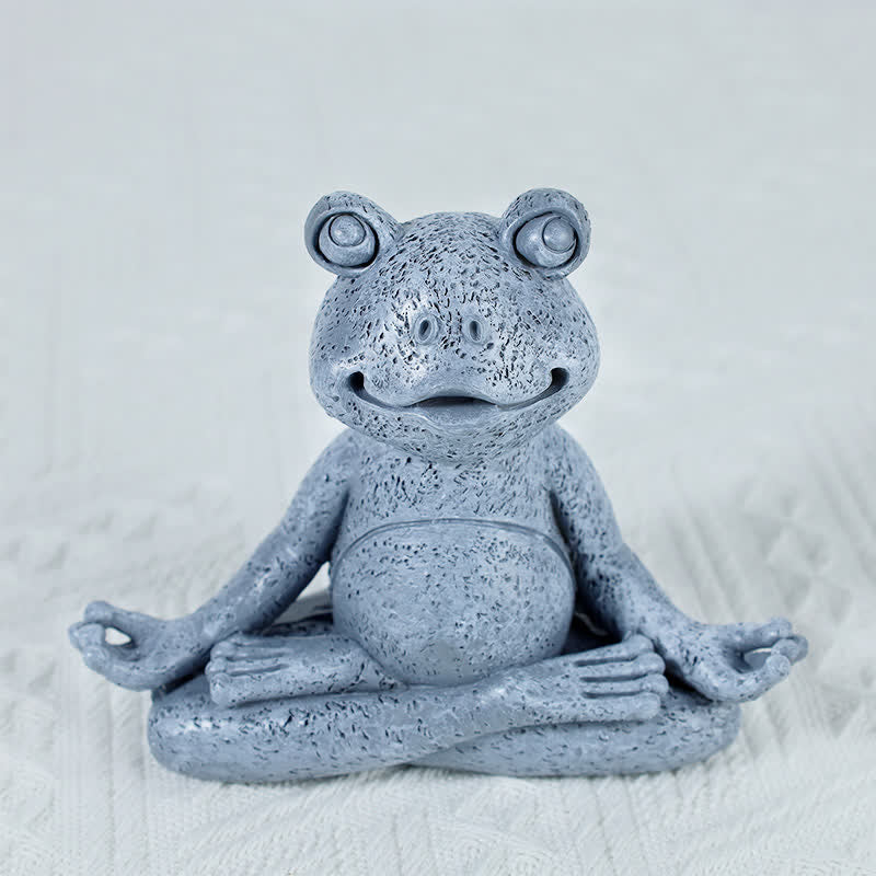 Decoración Zen Meditando Perro Gato Rana