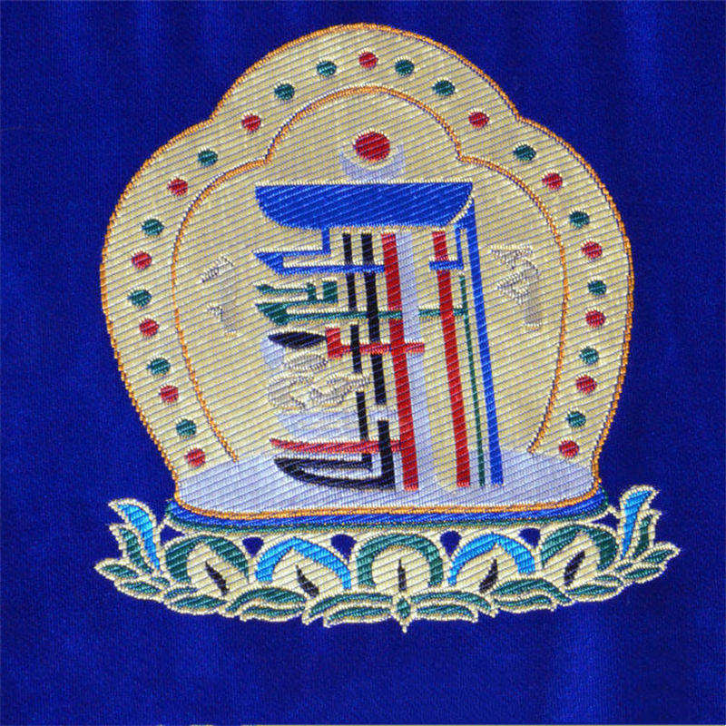 Estera de altar de oración Man-Bcu Kalachakra, estera de Jacquard para meditación curativa