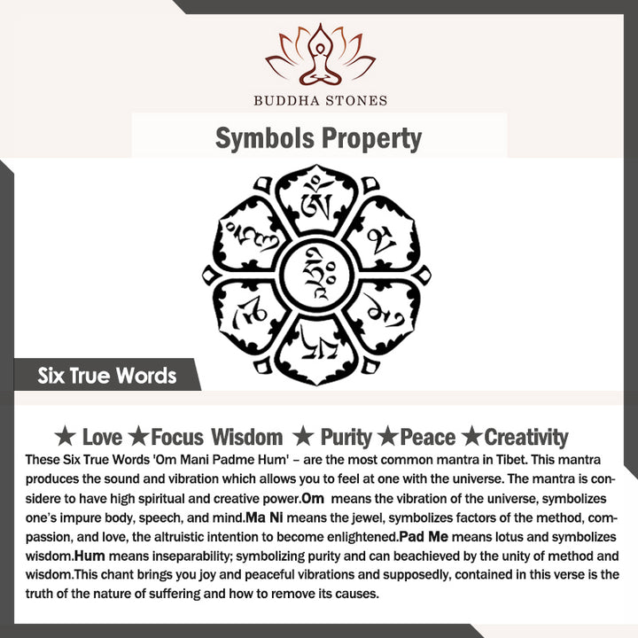 Pulsera de pureza de mantra tibetano hecha a mano con Buddha Stones