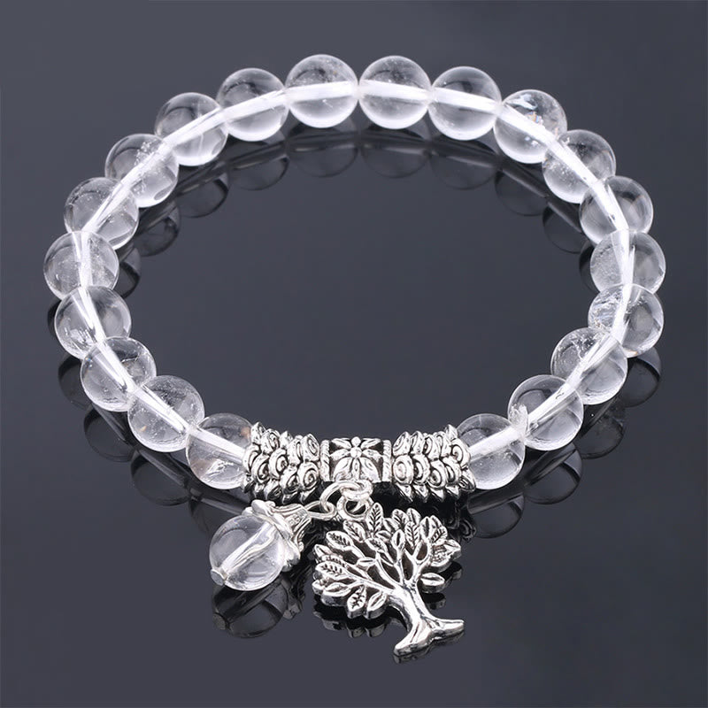Pulsera elástica con amuleto de la suerte, árbol de la vida, Buddha Stones