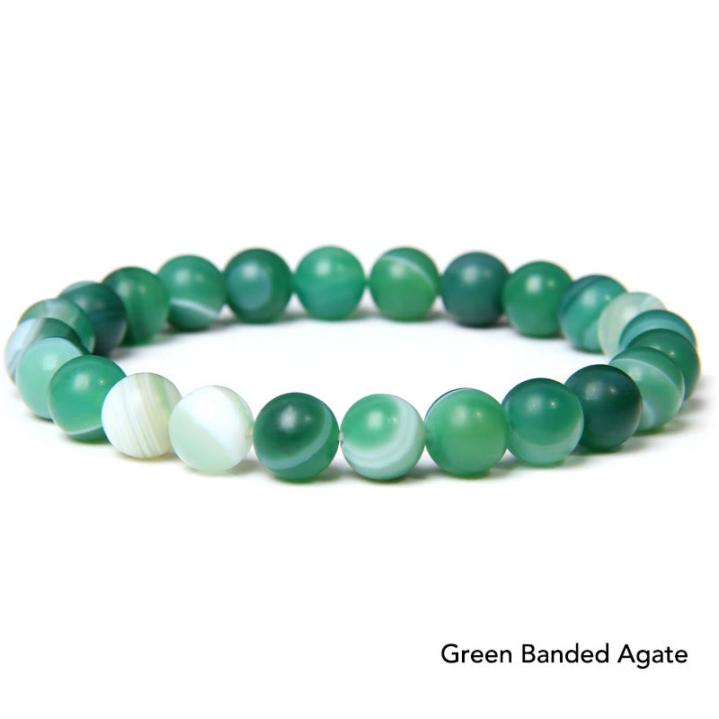 Pulsera con cuentas de equilibrio de cristal de piedra de ágata natural