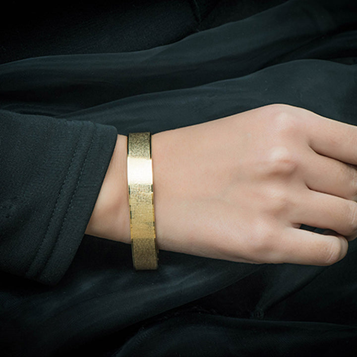 Pulsera de bendición de acero de titanio con grabado de mantra Shurangama de Buddha Stones
