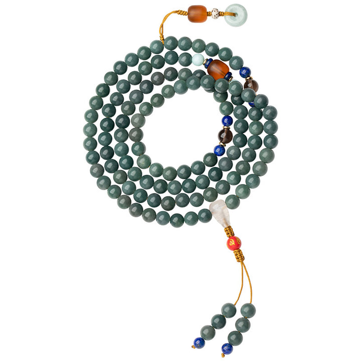 Pulsera de meditación con bendición de semillas Bodhi, 108 cuentas, Mala