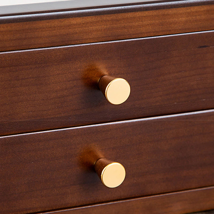 Caja de almacenamiento de joyería Retro de madera maciza con Buddha Stones, con cajón