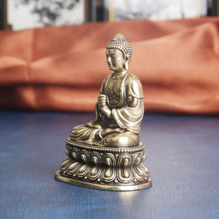 Estatua decorativa de cobre de la serenidad del Buda Tathagata