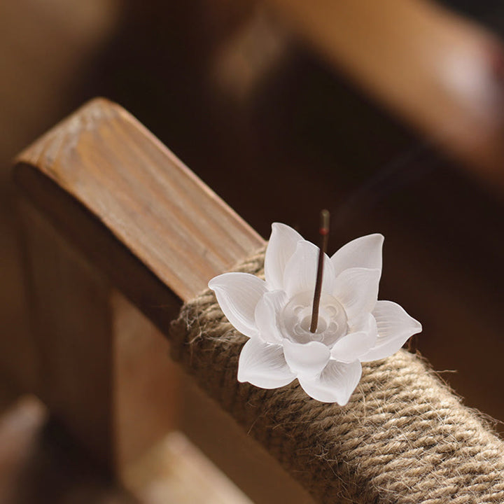Quemador de incienso Mini Lotus Liuli Crystal Healing Meditation Stick - image 8