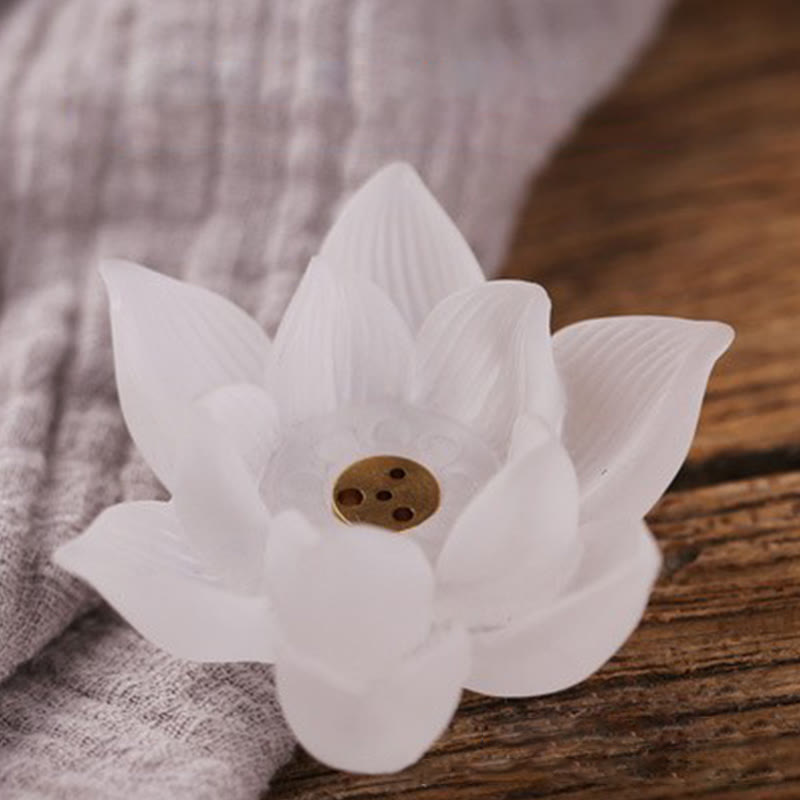 Quemador de incienso Mini Lotus Liuli Crystal Healing Meditation Stick