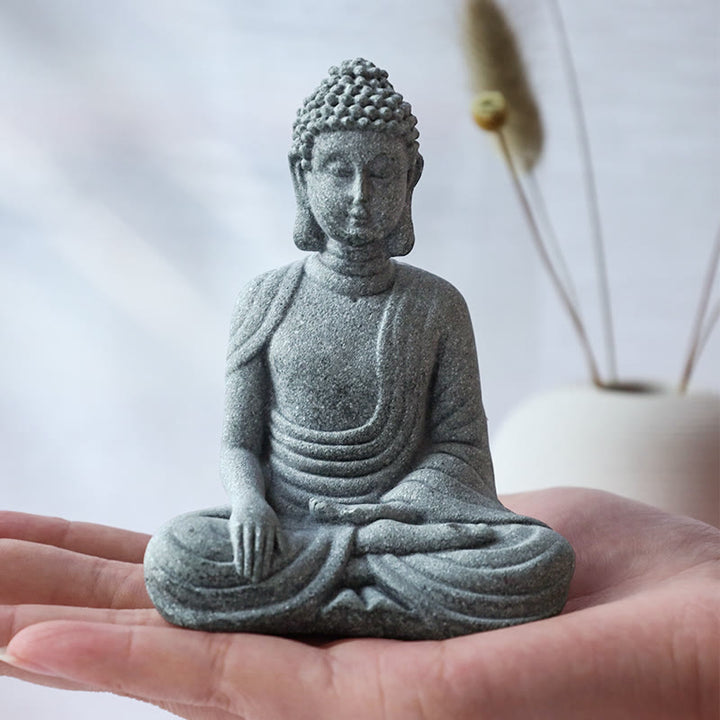 Paquete de regalo curativo de meditación tibetana con Buddha Stones