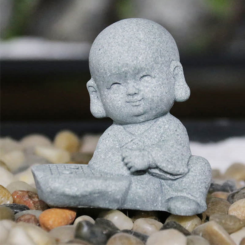 Buddha Stones meditación oración monje estatua de Buda serenidad decoración del hogar