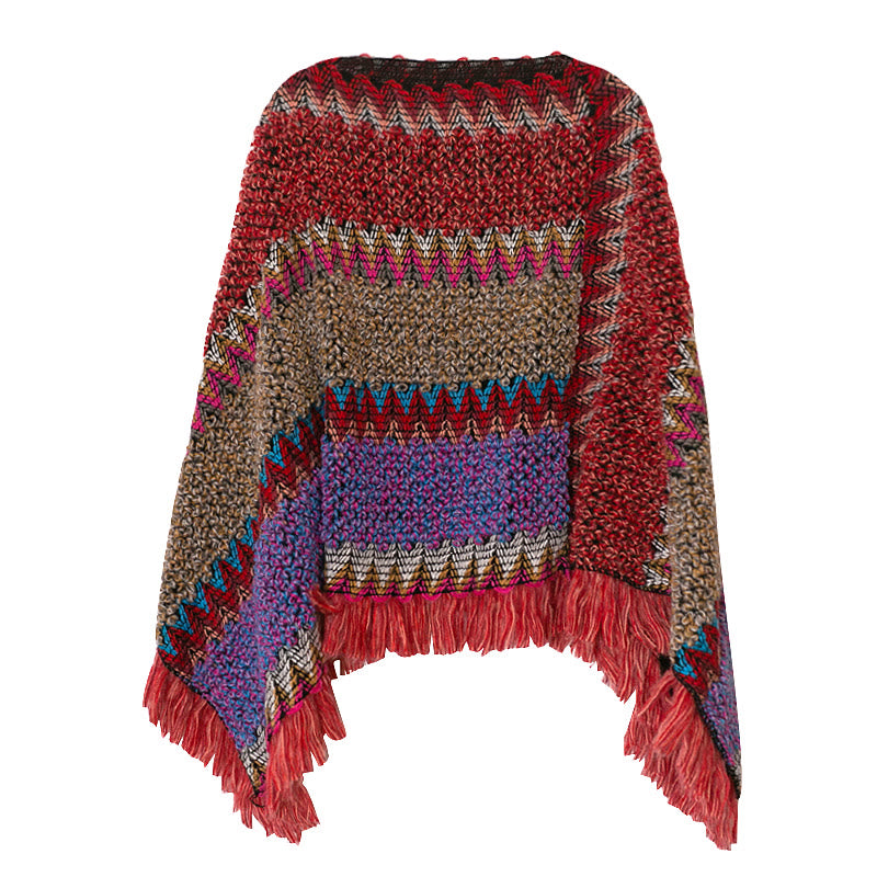 Chal tibetano con Buddha Stones , capa cálida, bufanda tibetana con borlas - image 16