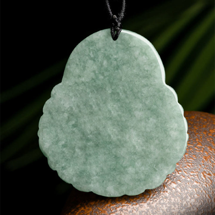 Colgante de collar con colgante de moneda de cobre, Jade Natural, Buda sonriente, Buddha Stones - image 7