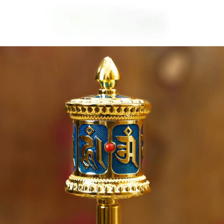 Rueda de oración tibetana Seis palabras verdaderas Bendición Decoración de meditación