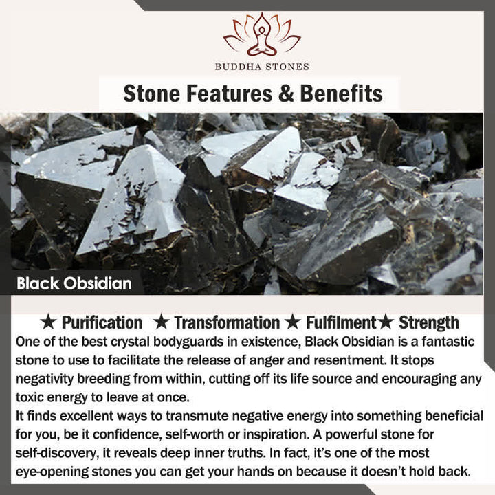 Buddha Stones, obsidiana negra, taoísmo, cinco montañas sagradas, Mantra de nueve caracteres tallado, purificación, colgante de collar Yin Yang - image 14