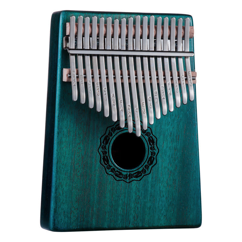 Buddha Stones Kalimba 17 teclas Piano de pulgar madera de caoba Acacia nogal Piano de dedo portátil